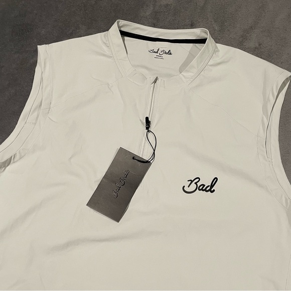 Bad Birdie Vest Men Glacier Grey Golf Lightweight Performance Sleeveless 1/4 Zip